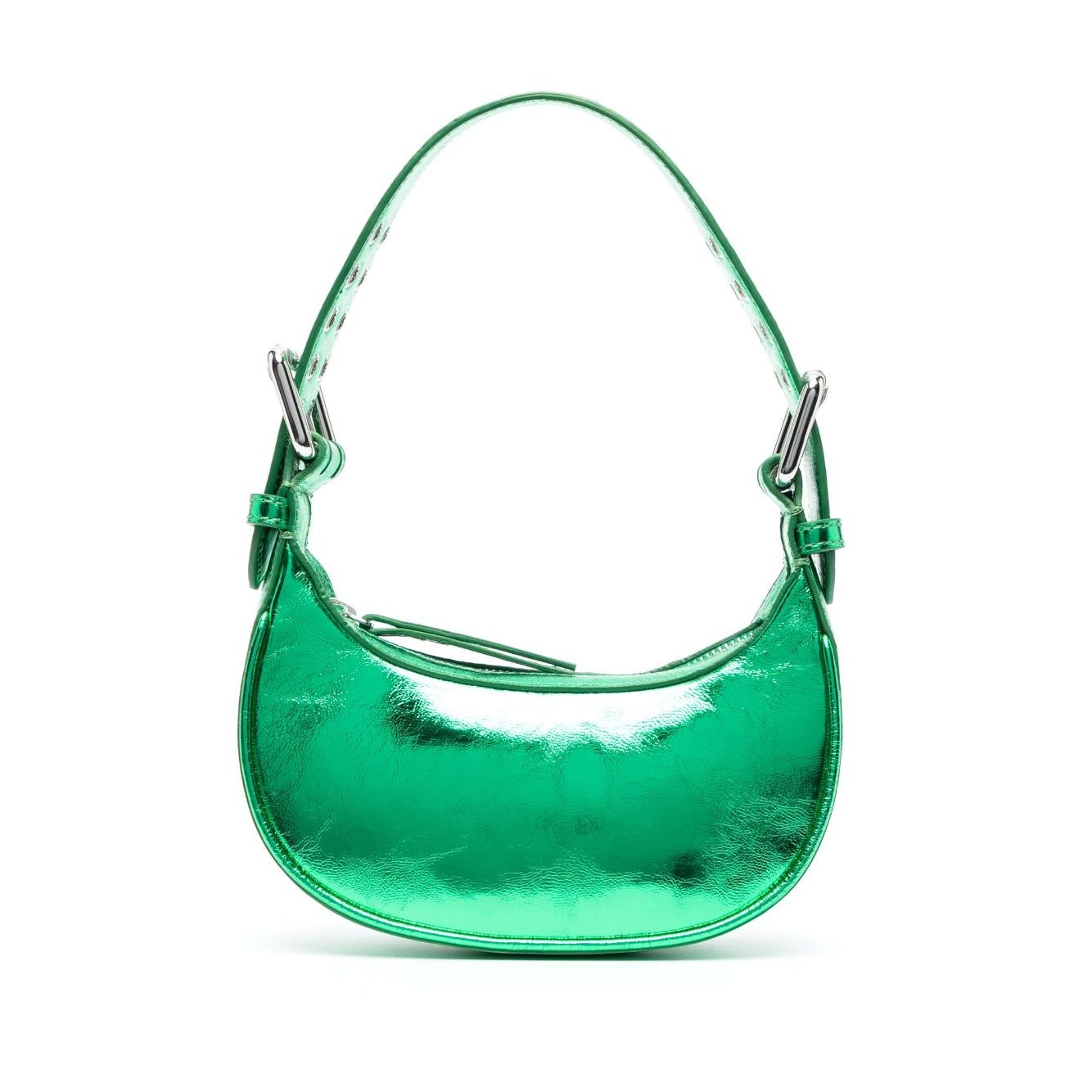 By Far metallic-effect tote bag