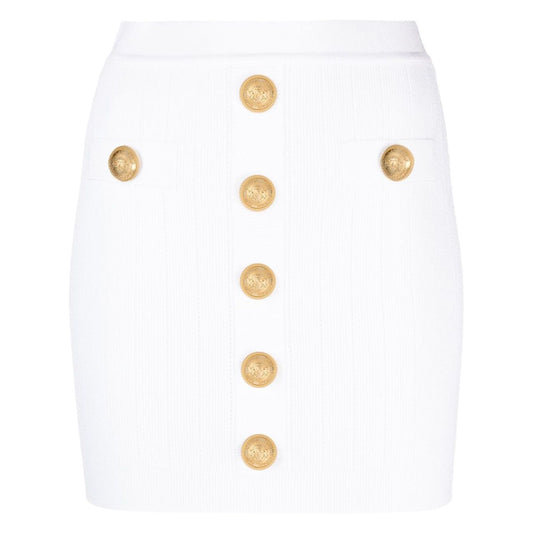 Balmain Ribbed-knit mini skirt