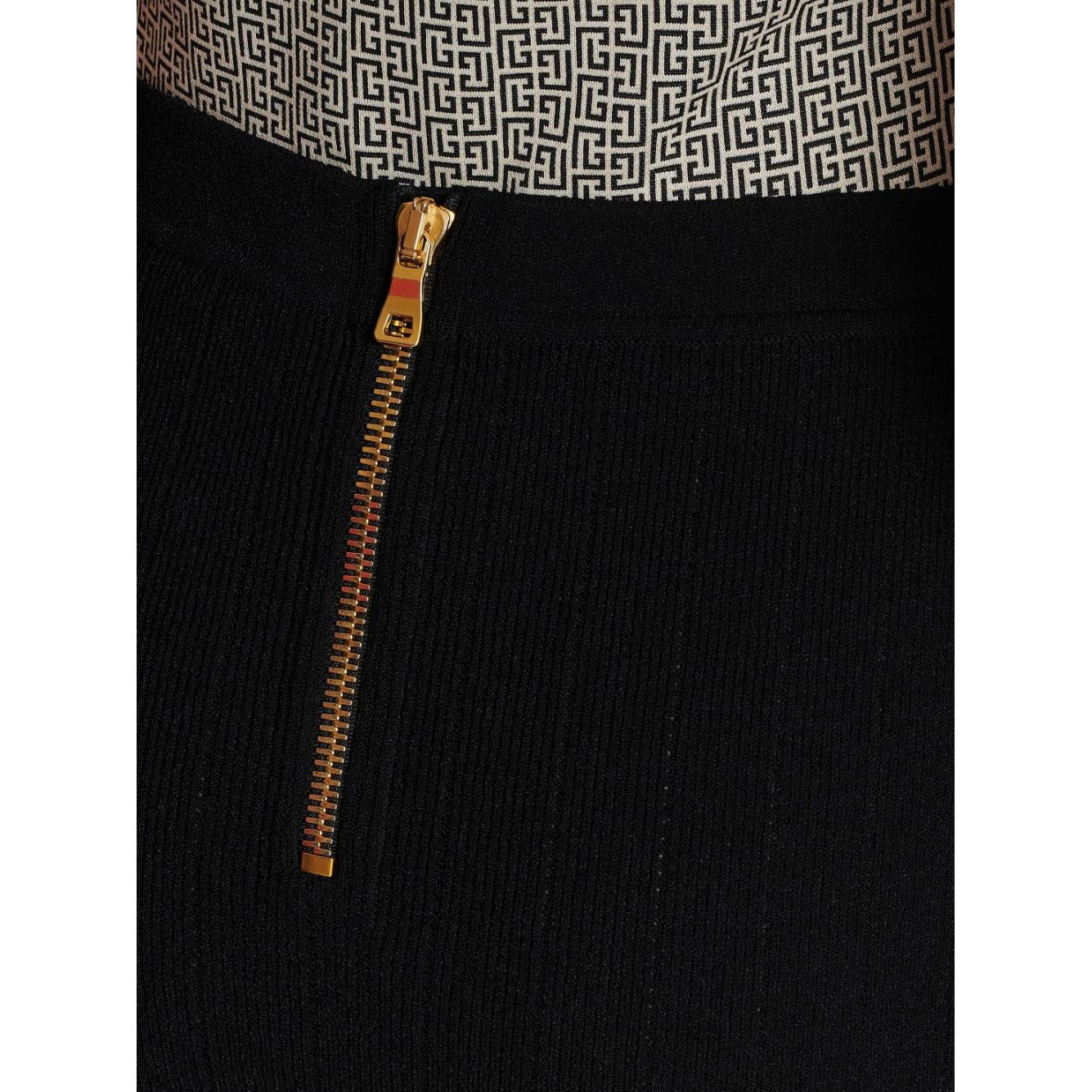 Balmain Button-detail knitted miniskirt