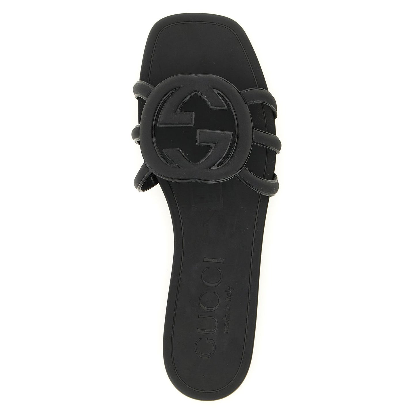 Gucci Black Rubber Slides