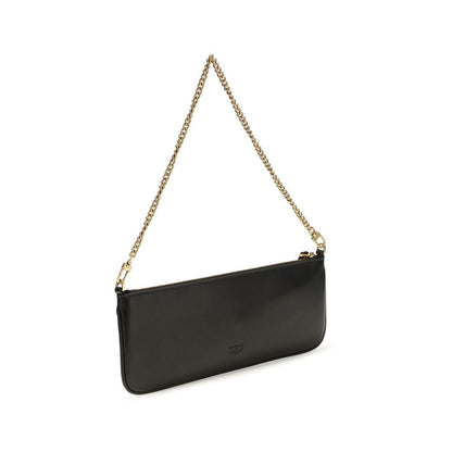 PINKO Black Calf Leather Bos Taurus Wallet