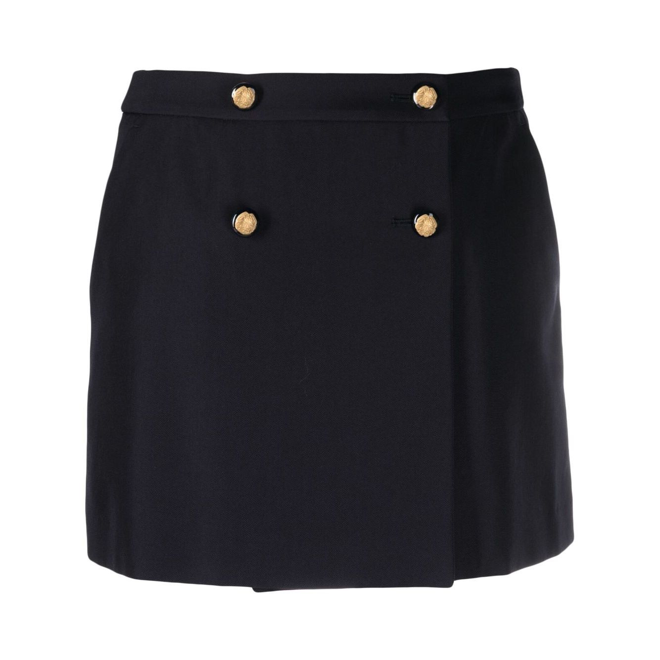 Alexander McQueen wool-cotton blend mini wrap skirt