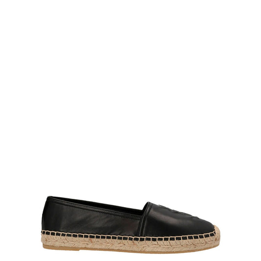 Saint Laurent Black Lamb Leather Espadrilles