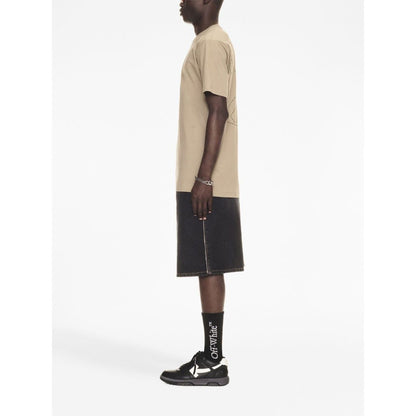 Off White Logo cotton t-shirt Topwear