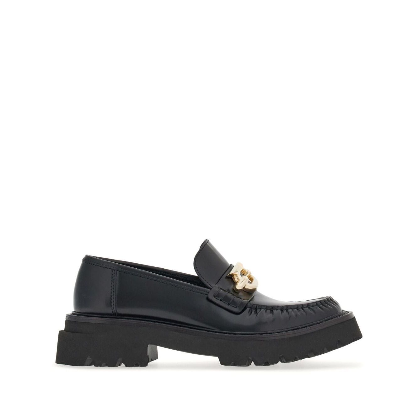 Ferragamo Gancini-buckle Leather Loafers