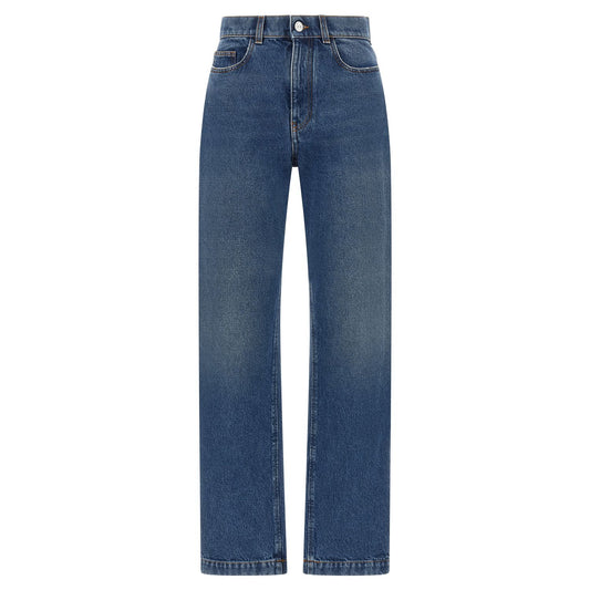 Marni Blue Cotton Straight-Leg Jeans