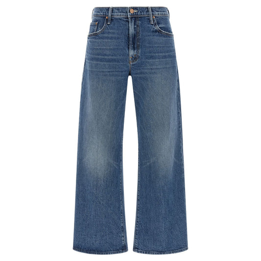 Mother Denim Blue Cotton Cropped Jeans