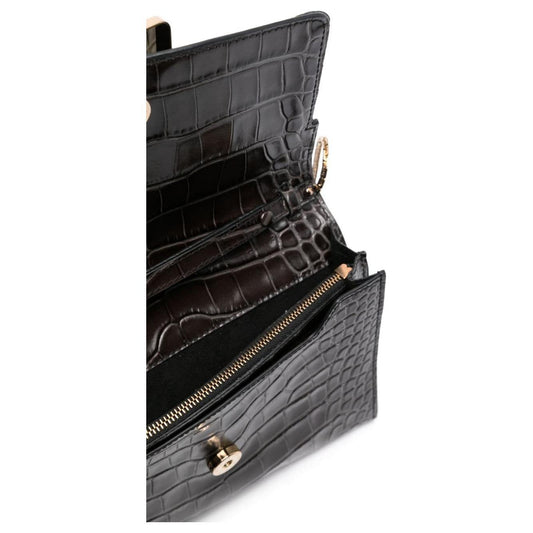 Boyy Buckle travel case croco embossed leather clutch bag BUCKLETRAVELCASECROCEMBOSSEDCS/CSDBLACK
