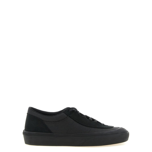 Stone Island Black Cotton Low Top Sneakers
