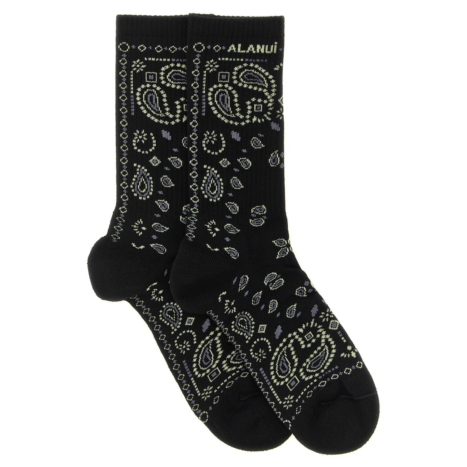 Alanui Black Cotton Socks