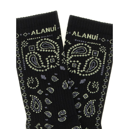 Alanui Black Cotton Socks