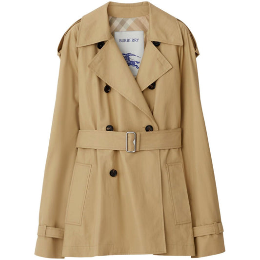 Burberry Belted Cotton Trench Coat Coats