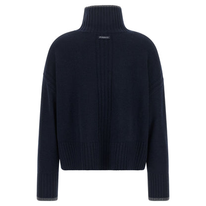 PINKO Blue Wool Cardigan