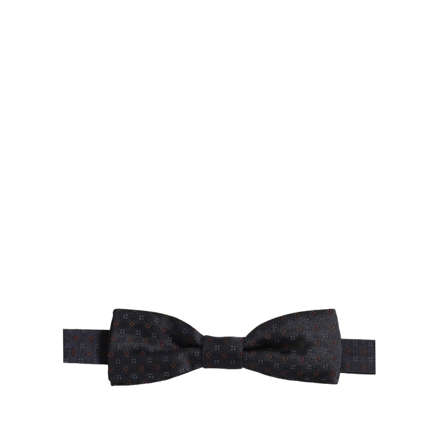 Dolce & Gabbana Dark Blue Diamond Pattern Adjustable Neck Papillon Bow Tie
