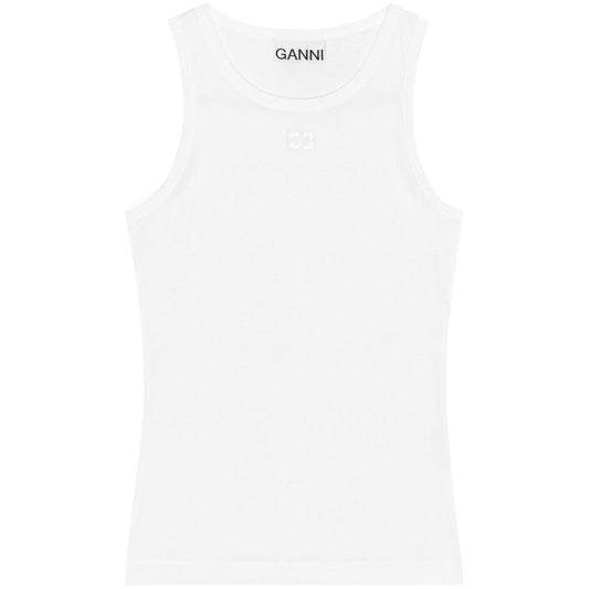 Ganni Cotton Rib Tank Top T3897151-P24
