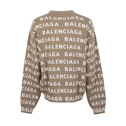 Balenciaga Intarsia Logo Sweater Topwear