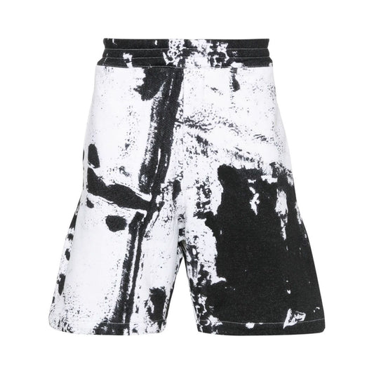 Alexander McQueen paint-splatter cotton shorts