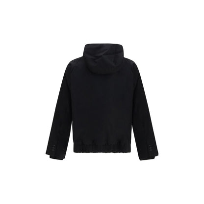 Sacai Black Wool Oves Aries Full-Length Jacket