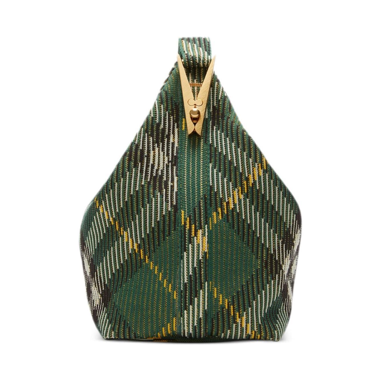 Front view with bag zipped and handles upright.