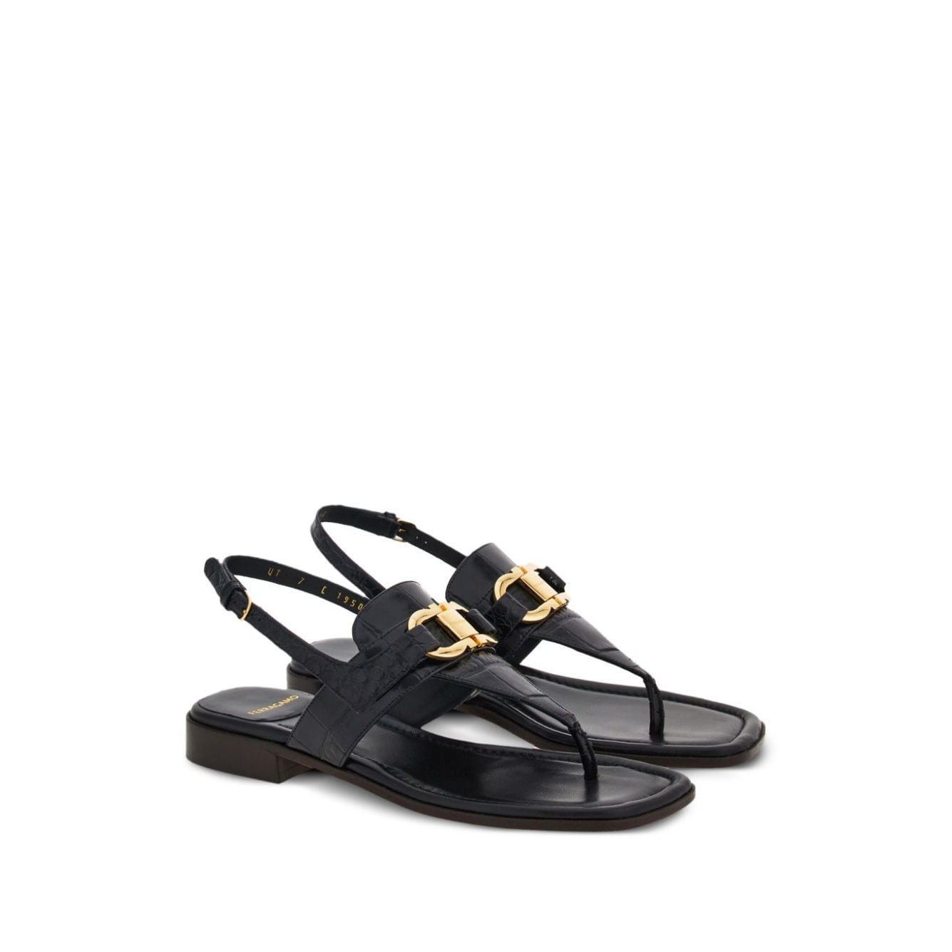 Ferragamo Gancini-buckle Leather Sandals