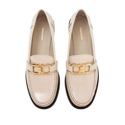 Ferragamo Gancini leather loafers