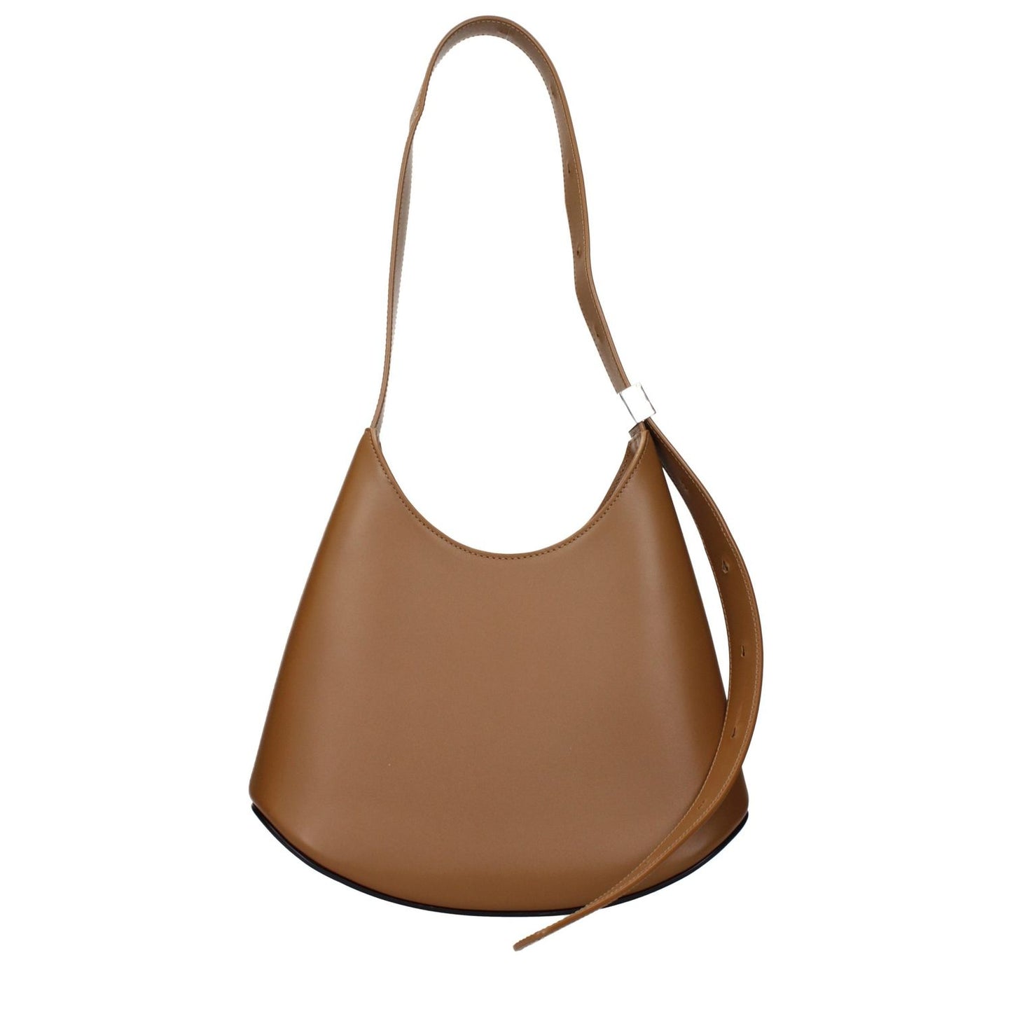 Jil Sander Brown Leather Shoulder Bag
