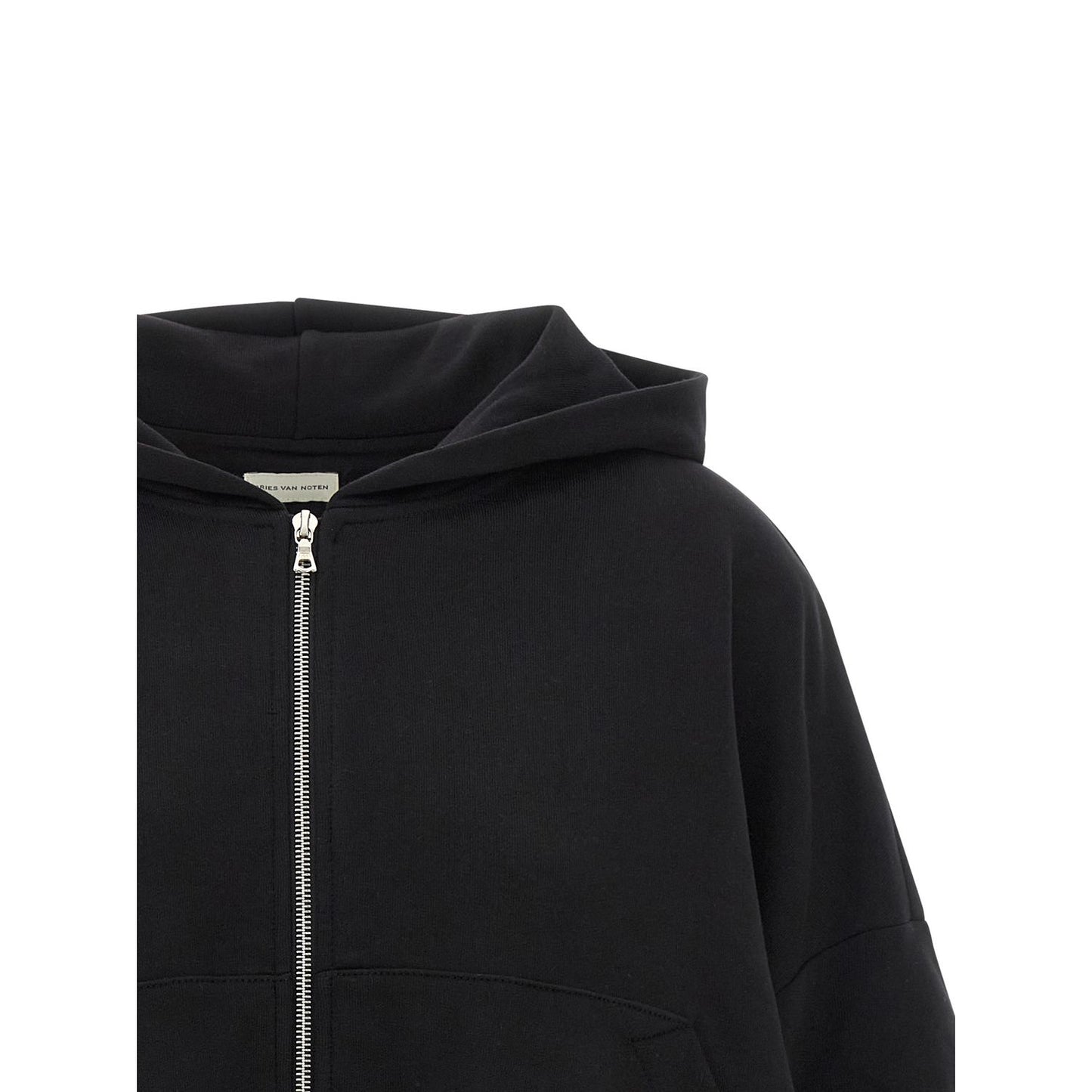 Dries Van Noten Black Cotton Hoodie