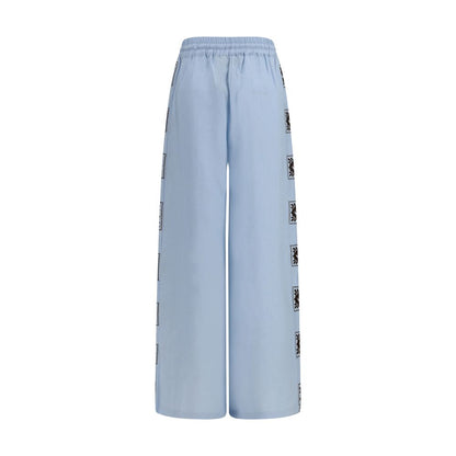 Alemais Blue Linen Casual Pants