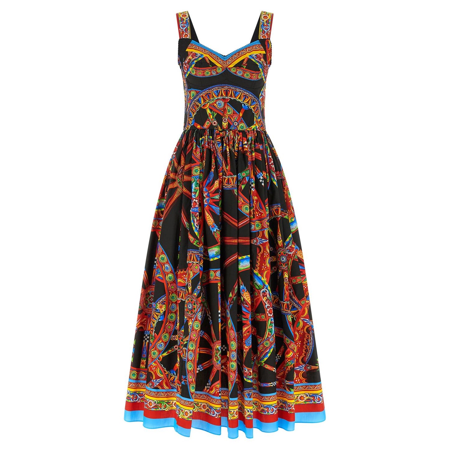 Dolce & Gabbana Multicolor Cotton Long Dress