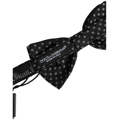 Dolce & Gabbana Men Dark Gray Patterned Adjustable Neck Papillon Bow Tie