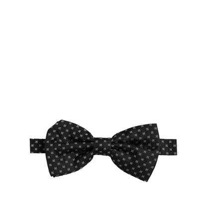 Dolce & Gabbana Men Dark Gray Patterned Adjustable Neck Papillon Bow Tie