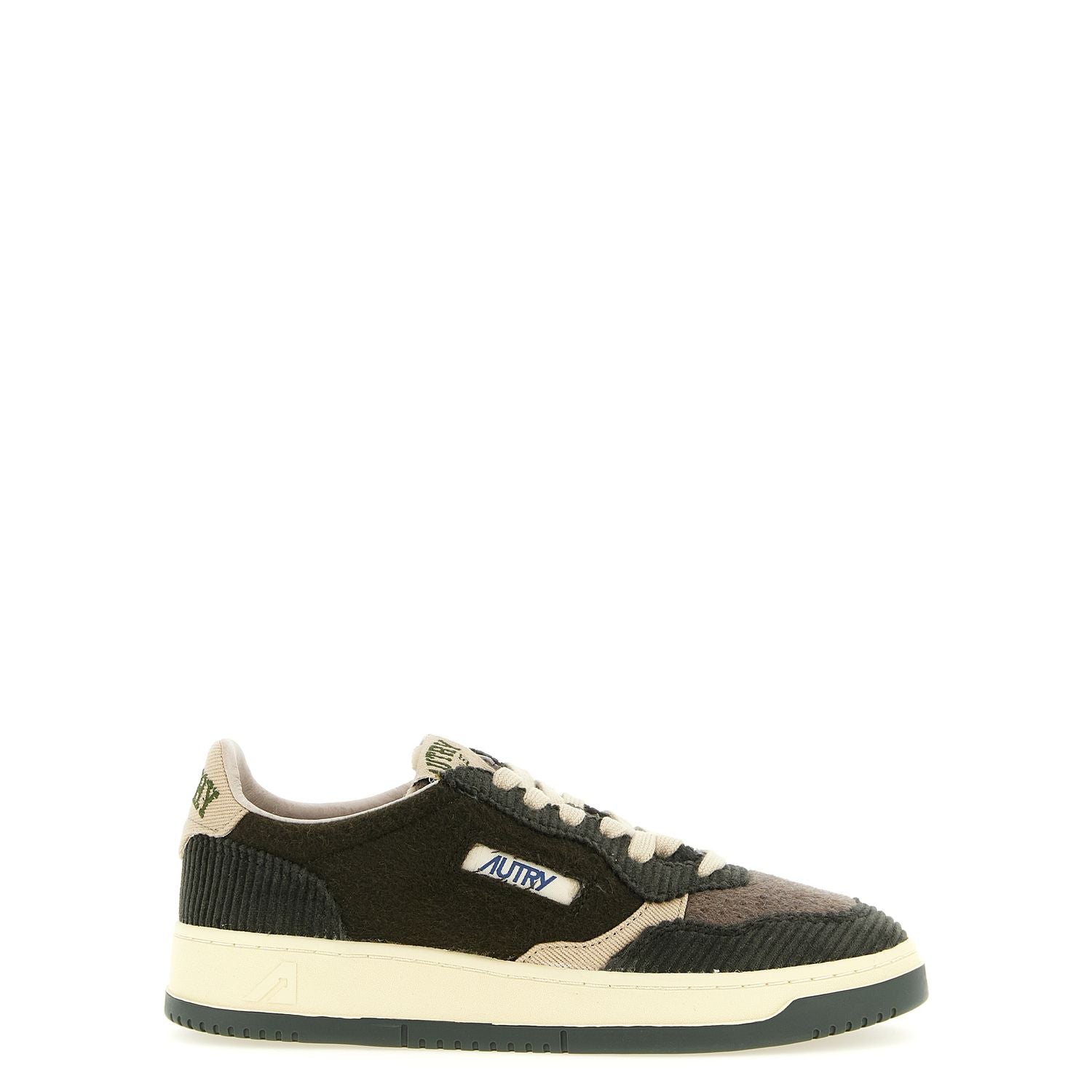 Autry Brown Textile Low Top Sneakers