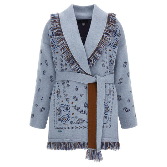 Alanui Blue Cashmere Cardigan