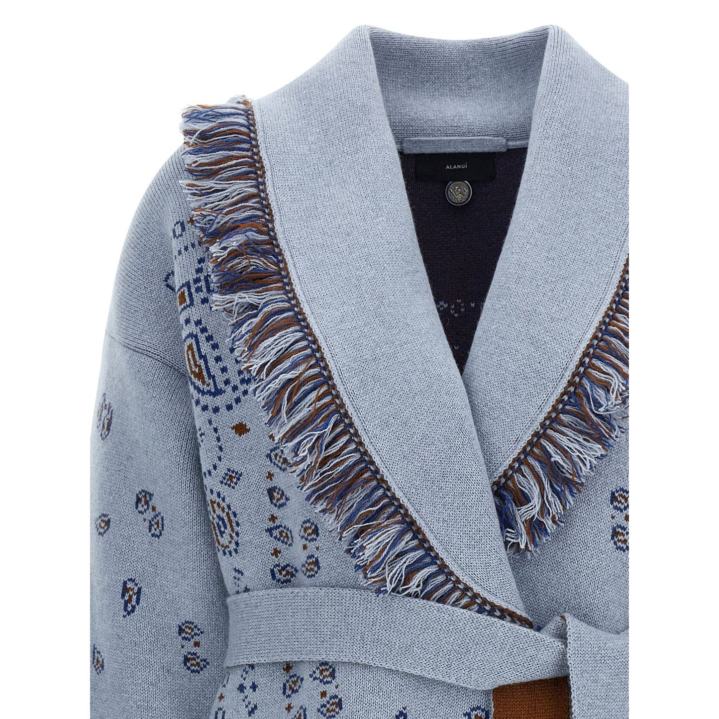 Alanui Blue Cashmere Cardigan