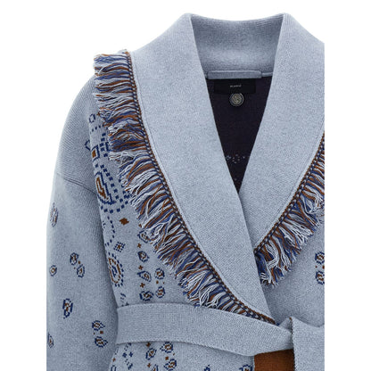 Alanui Blue Cashmere Cardigan
