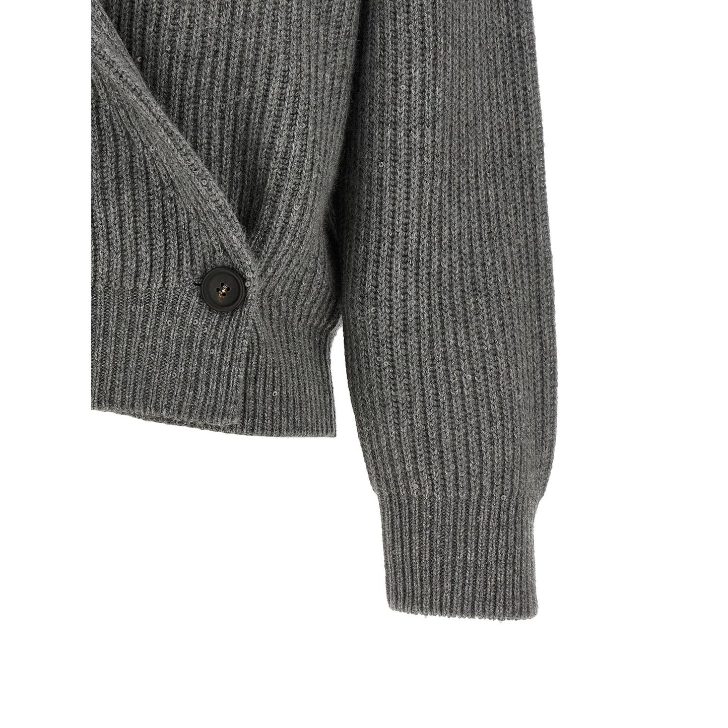 Brunello Cucinelli Gray Cashmere Cardigan