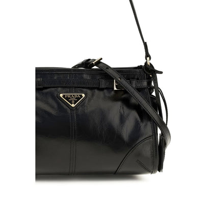 Prada Black Calf Leather Bos Taurus Handbag
