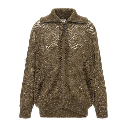 Brunello Cucinelli Brown Polyamide Cardigan