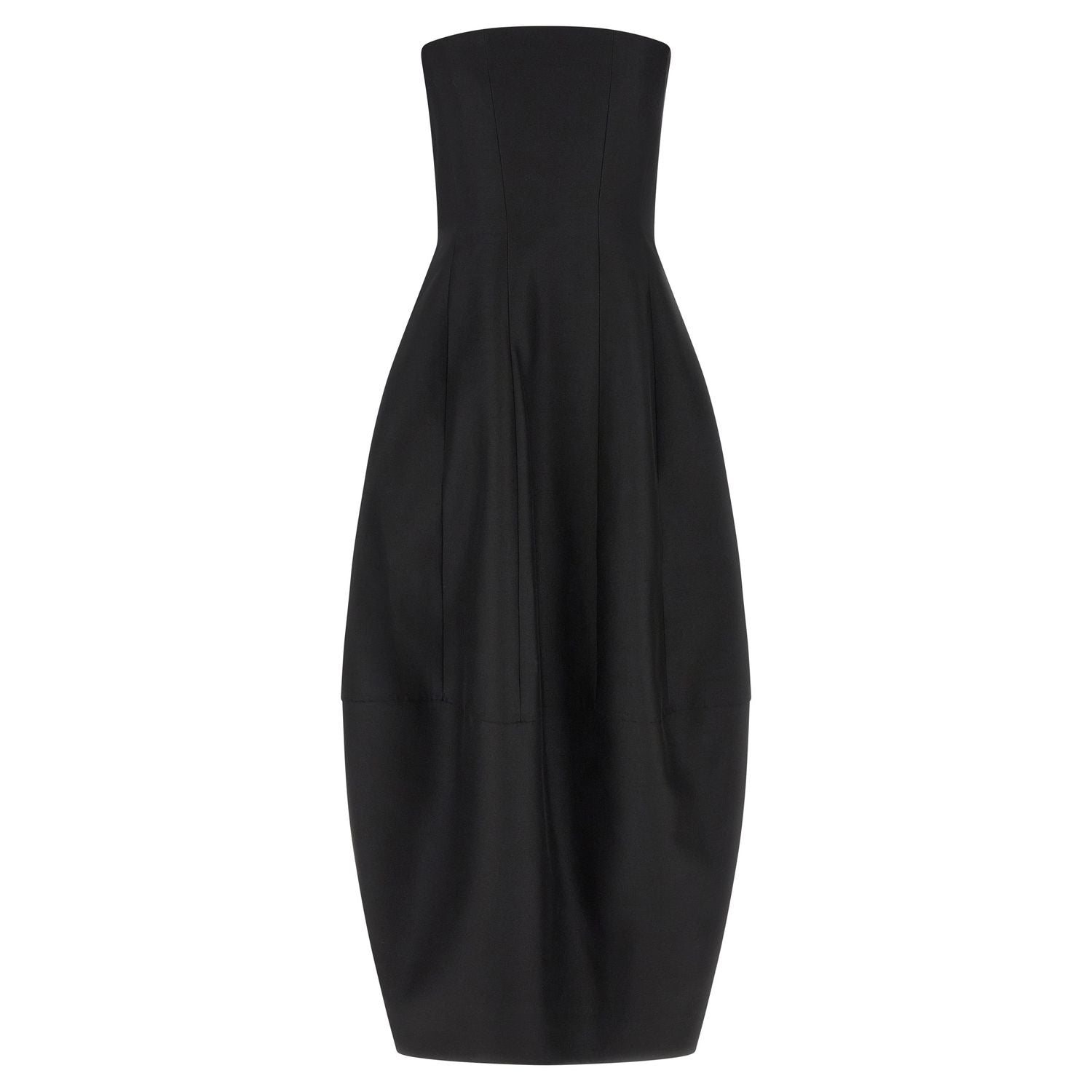 Khaite Black Wool Long Dress