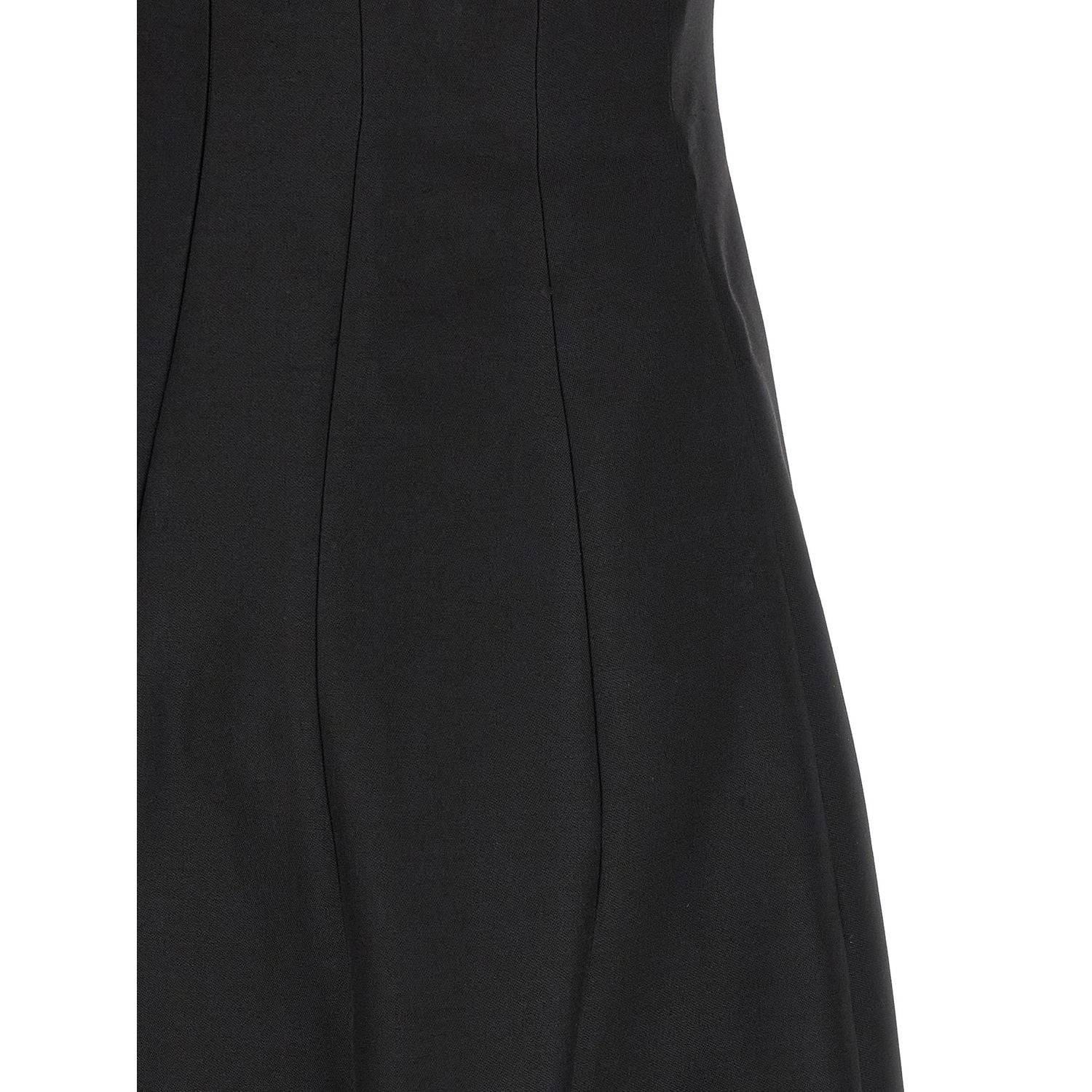Khaite Black Wool Long Dress