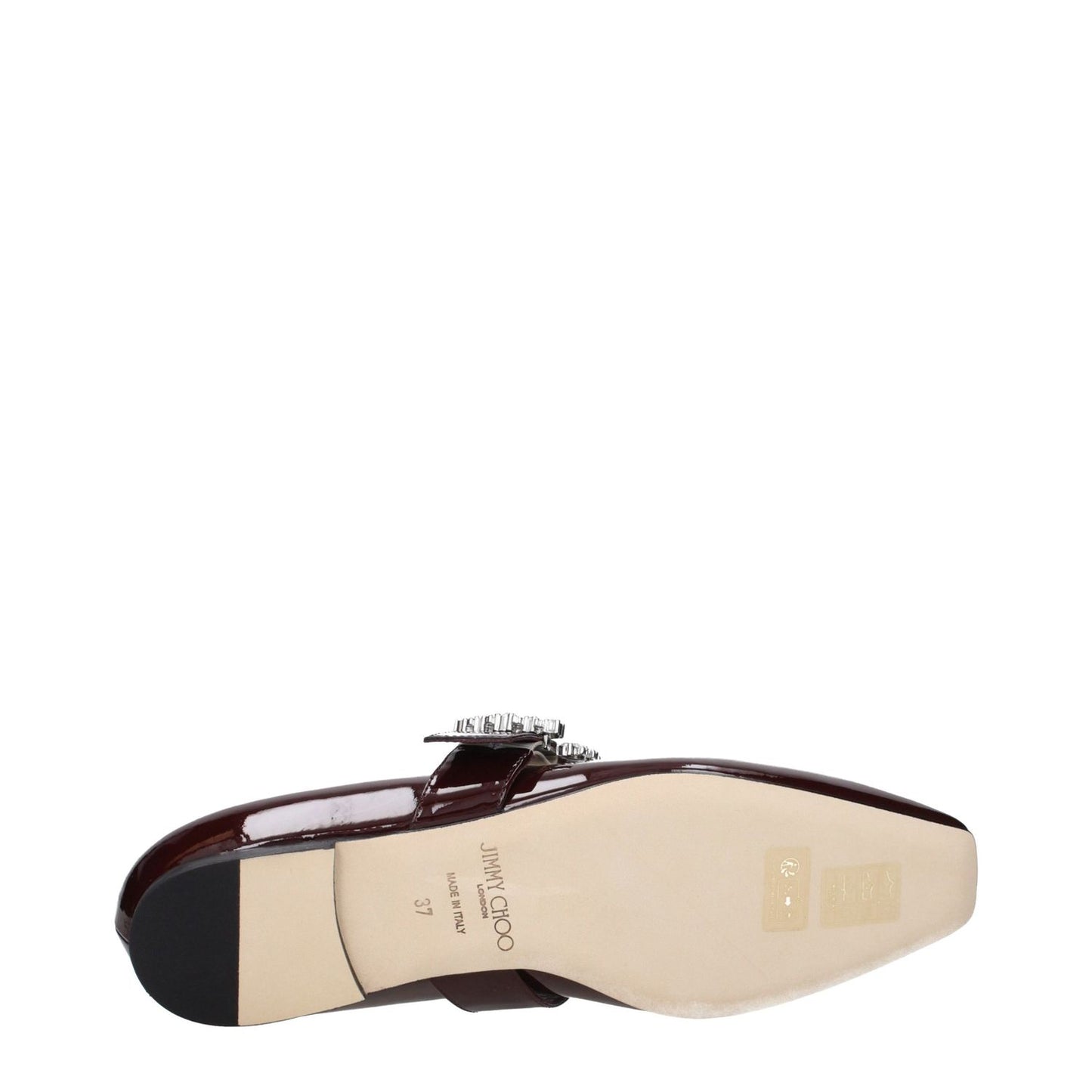 Jimmy Choo Red Leather Ballet Flats