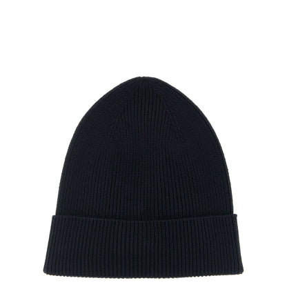Moncler Blue Virgin Wool Beanie