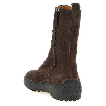 Tod's Brown Calfskin Ankle Boots