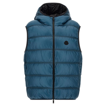 Moncler Blue Polyamide Full-Length Jacket
