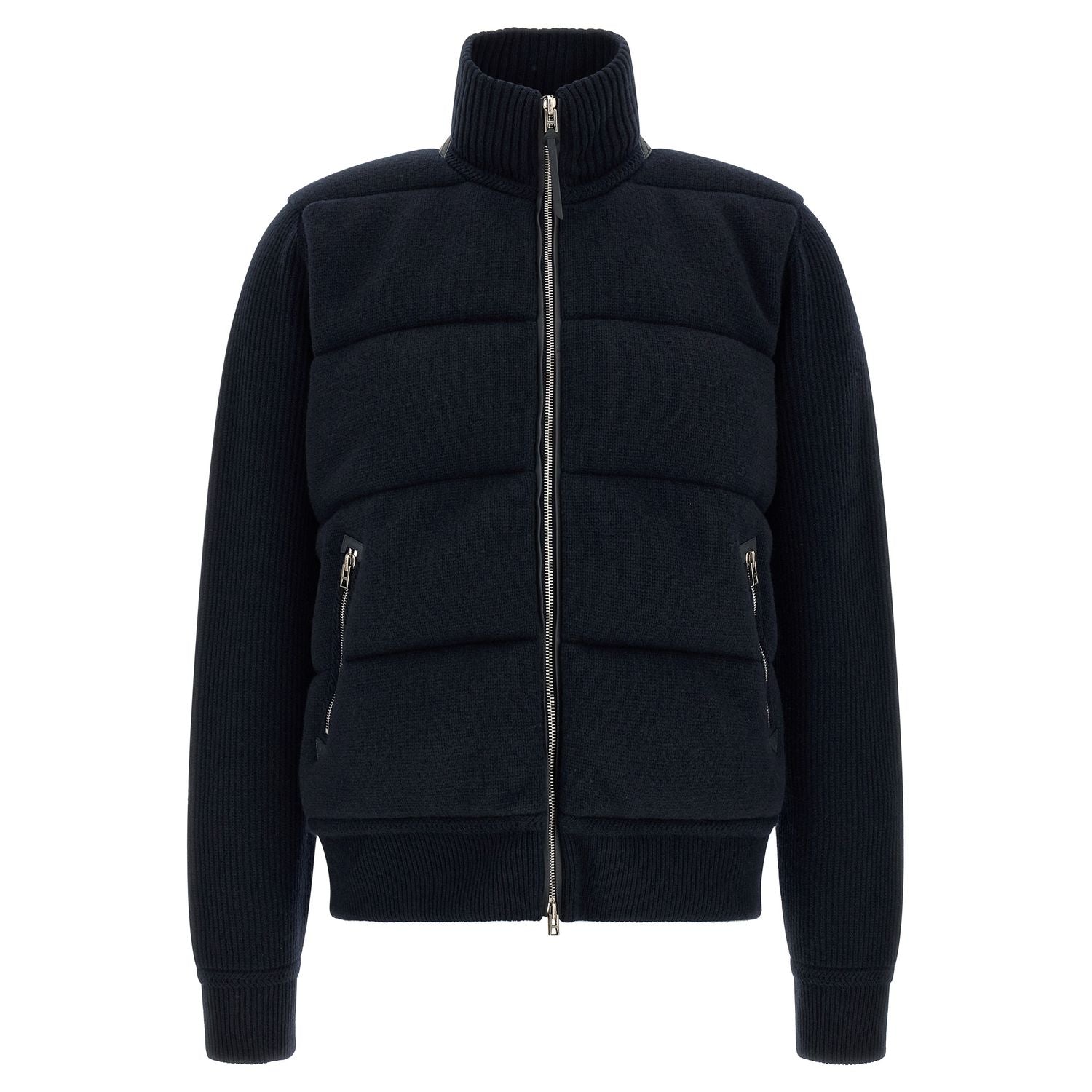 Tom Ford Blue Virgin Wool Full-Length Jacket