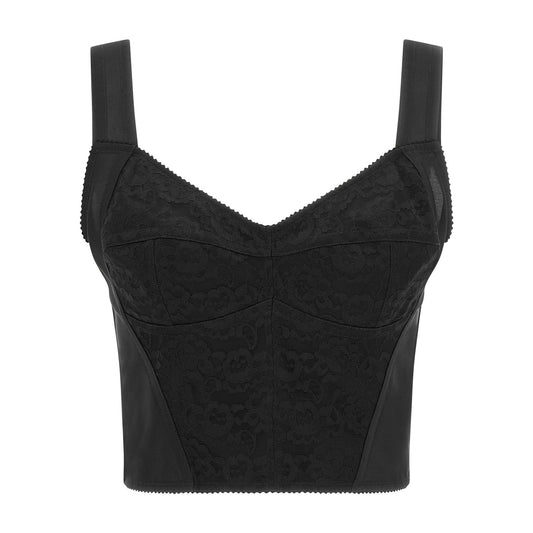 Dolce & Gabbana Black Polyamide Tank Tops