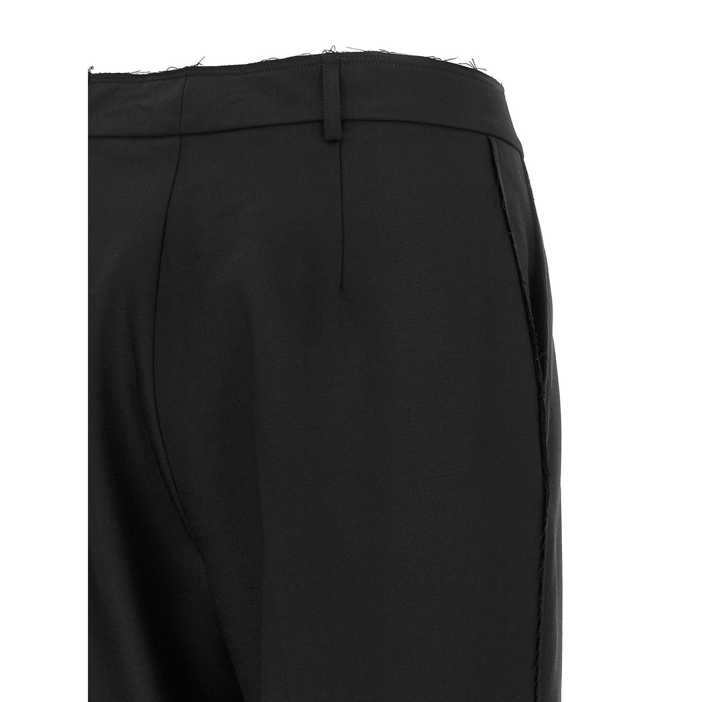 Gianluca Capannolo Black Wool Cropped Pants