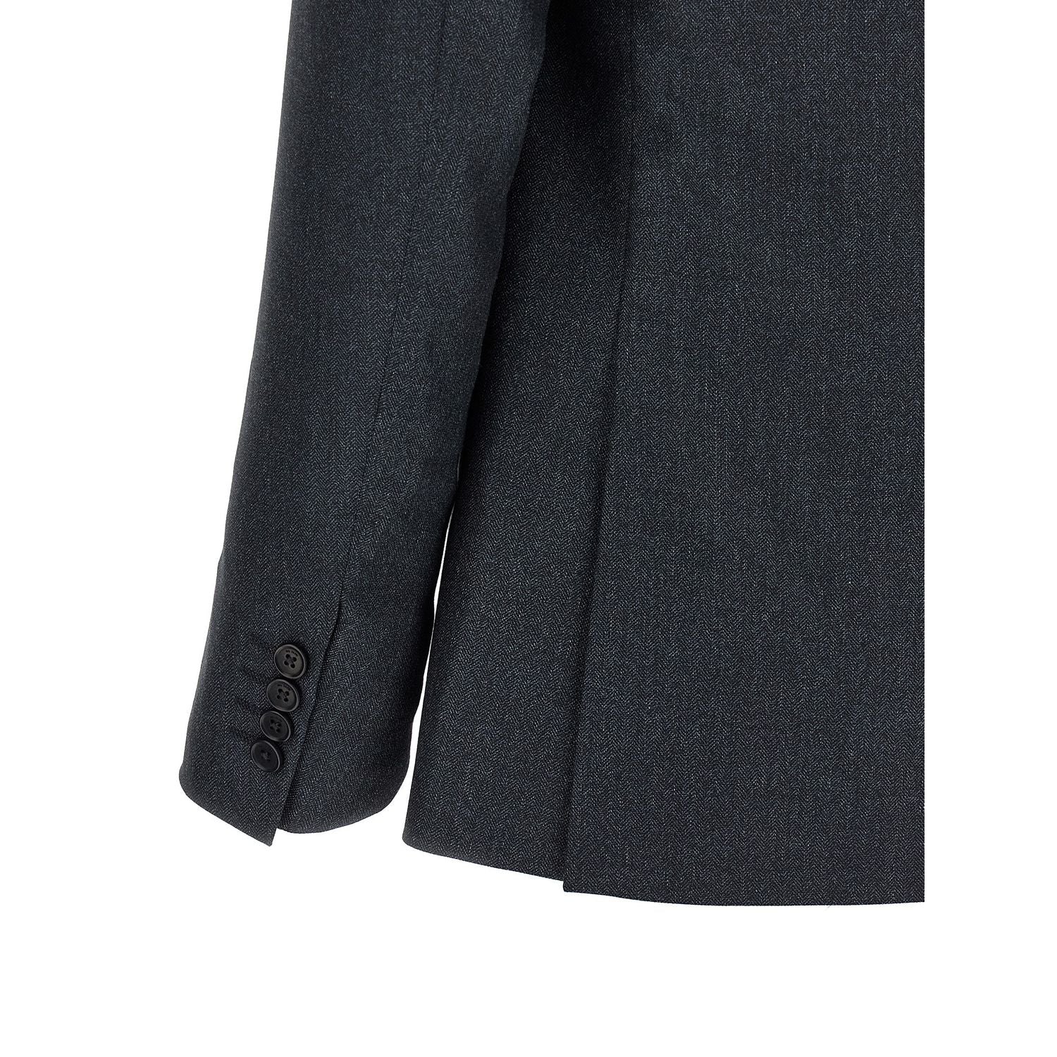 Pal Zileri Gray Polyester Two-Piece Suit