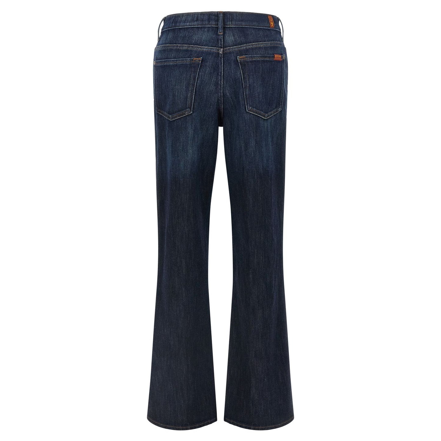 7 For All Mankind Blue Cotton Flared Jeans