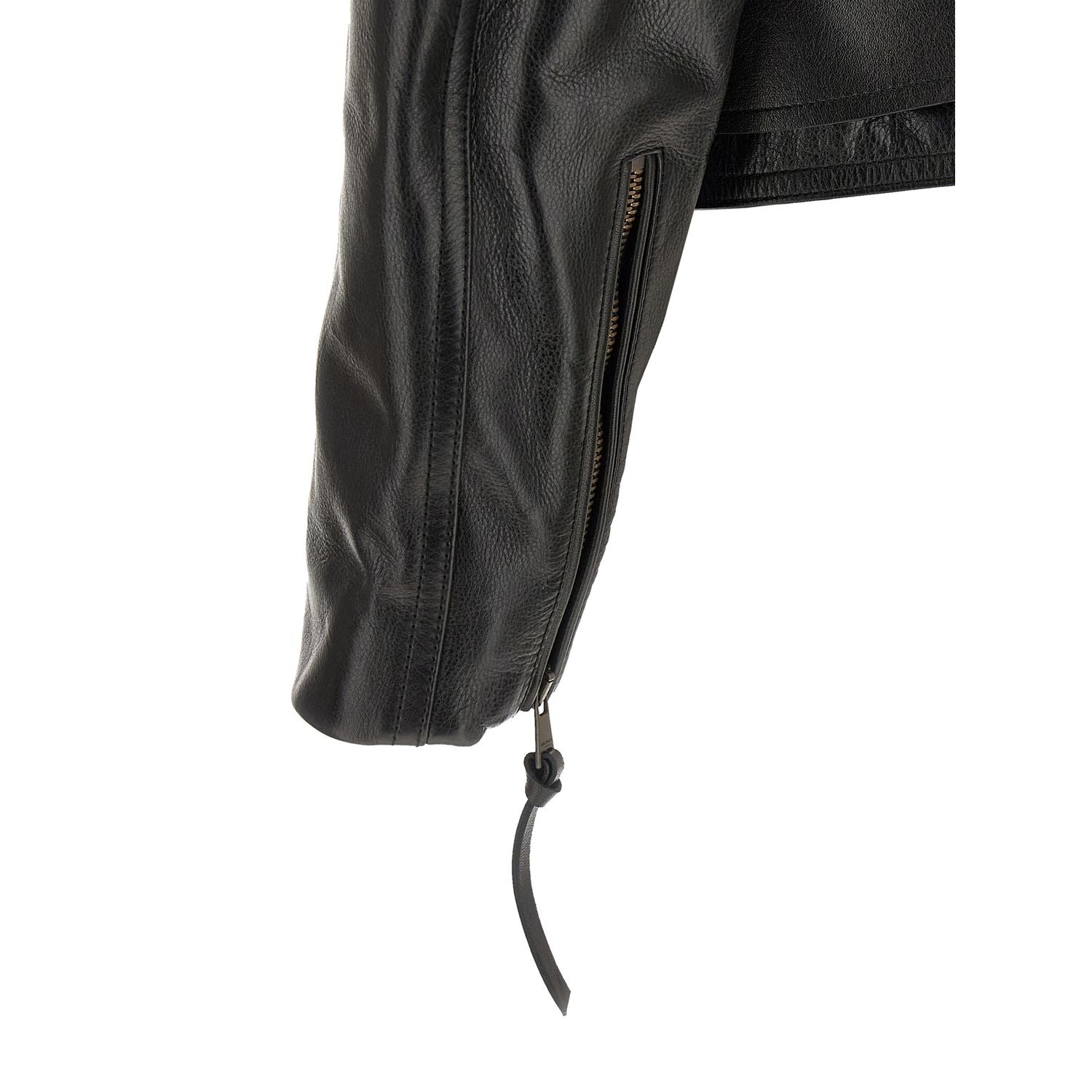 Balmain Black Calfskin Leather Jacket